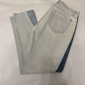 Women's Two-Tone Straight Jeans